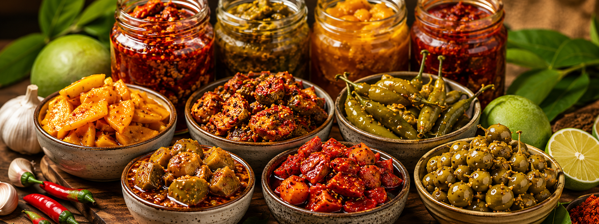 Radheshwar pure ingredients authentic taste pickle jars